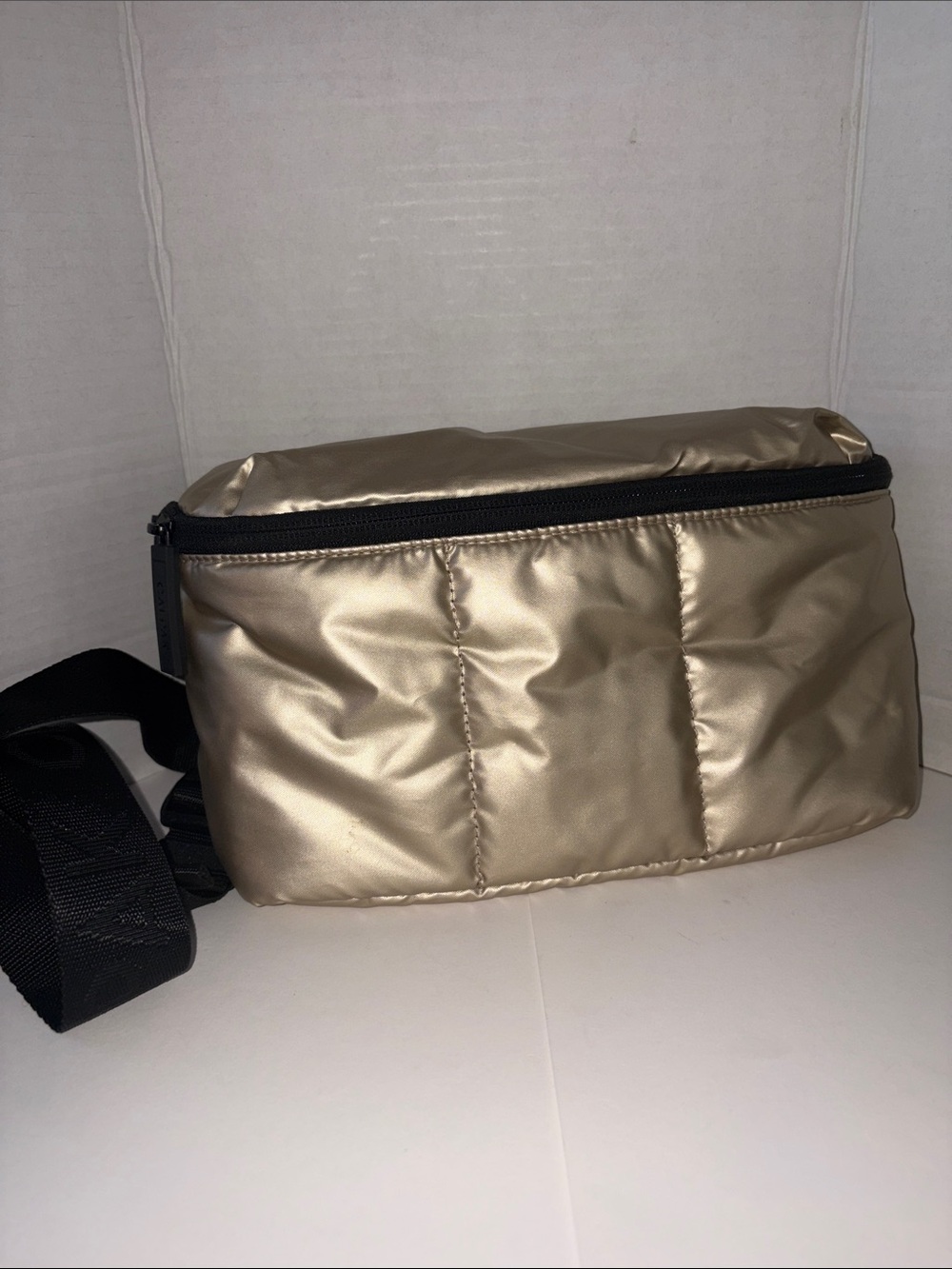 Calpak Gold Quilted Crossbody Belt Bag